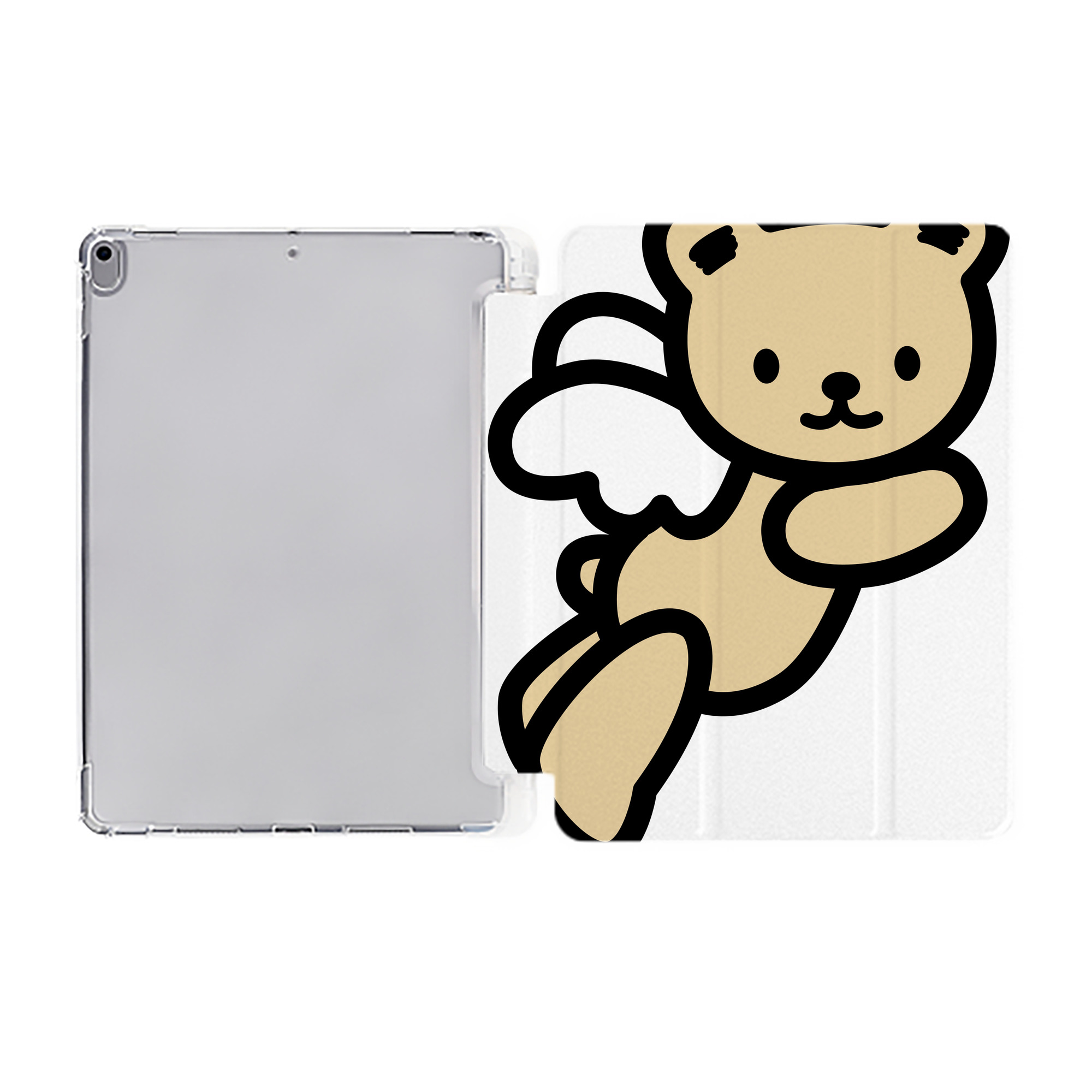 （画像用） Hello Kitty ハローキティ IPad ケース ペン収納付き 三つ折りスタンド PUレザー×シリコン 対応機種9.5/10.5/10.9インチ
